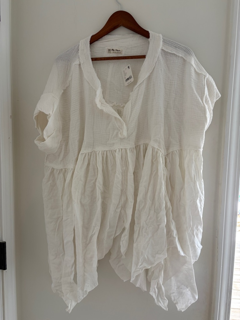 We The Free Off-White Gauze Peasant Tunic